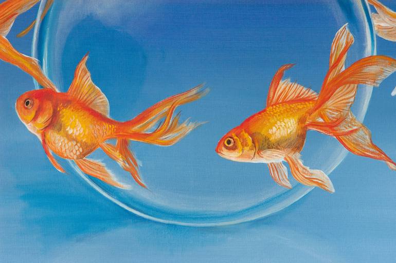 Original Pop Art Fish Painting by Daniel Loveday