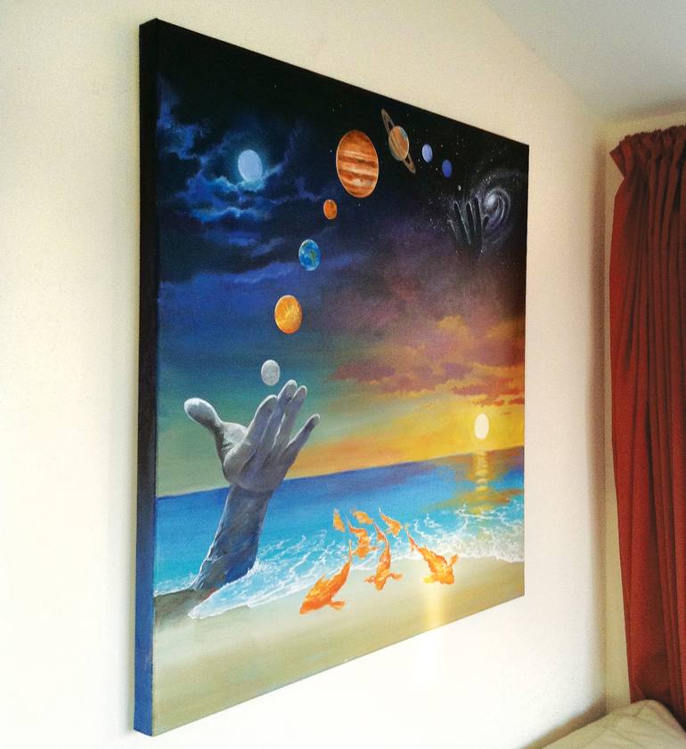 Original Conceptual Outer Space Painting by Daniel Loveday