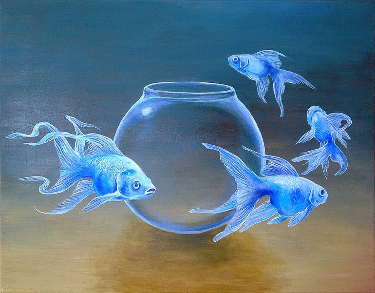 Goldfish XXXIII Painting by Daniel Loveday | Saatchi Art Goldfish XXXIII Painting by Daniel Loveday | Saatchi Art