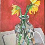Daffodils in a Vase, original acrylic painting on canvas by Brooke Wandall