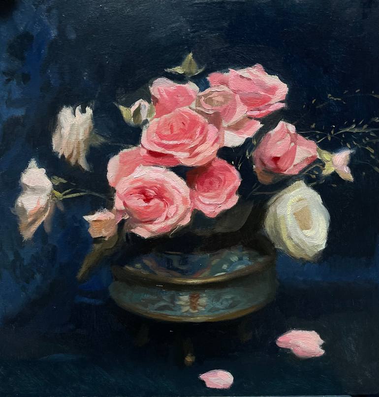 Original Art Nouveau Floral Painting by Tanvi Pathare