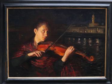 'Nocturne with a Violinist, Florence, Italy' thumb