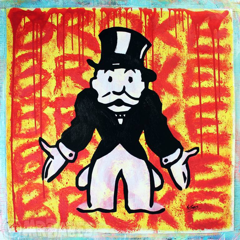 Mr. Monopoly (Broke) Painting by MR BABES | Saatchi Art