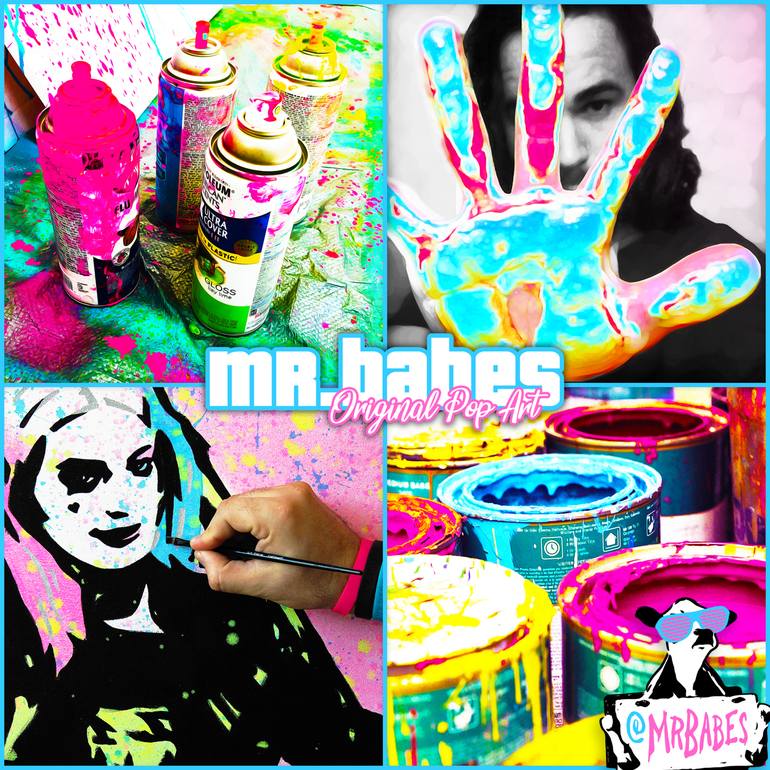 Original Pop Art Pop Culture/Celebrity Painting by MR BABES