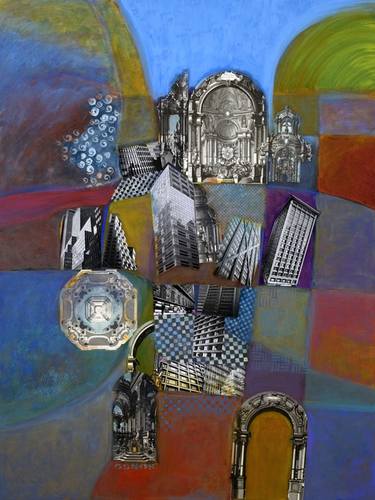 Original Abstract Architecture Collage by Naomi Osnos