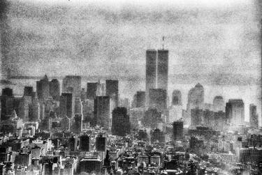 Twin Tower in the fog , New York 1998 thumb