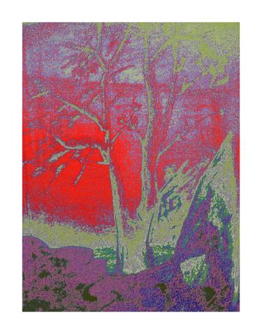 Alberi su una rupe (Trees on a cliff) - Limited Edition of 100 thumb