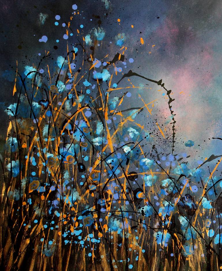 Original Abstract Floral Painting by Cecilia Frigati