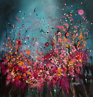 Original Abstract Expressionism Floral Paintings by cecilia frigati