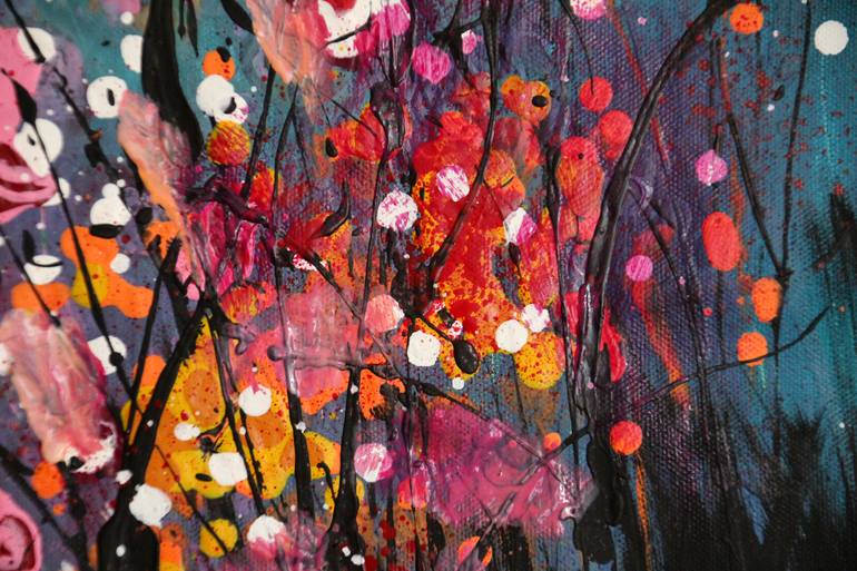 Original Abstract Floral Painting by Cecilia Frigati