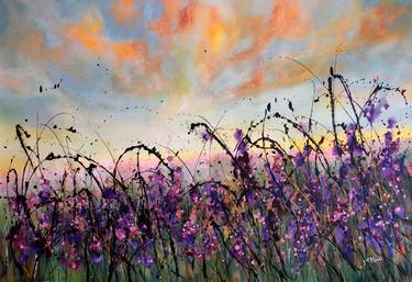 "Happy Memories"#1 - Extra Large original floral landscape thumb