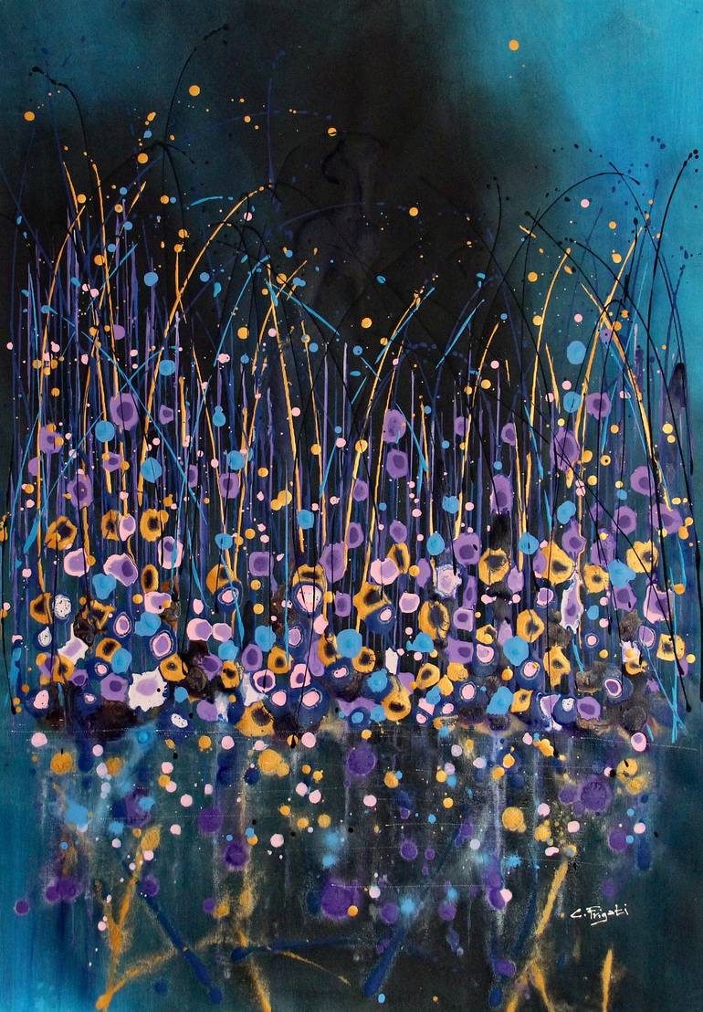 Print of Abstract Floral Paintings by Cecilia Frigati