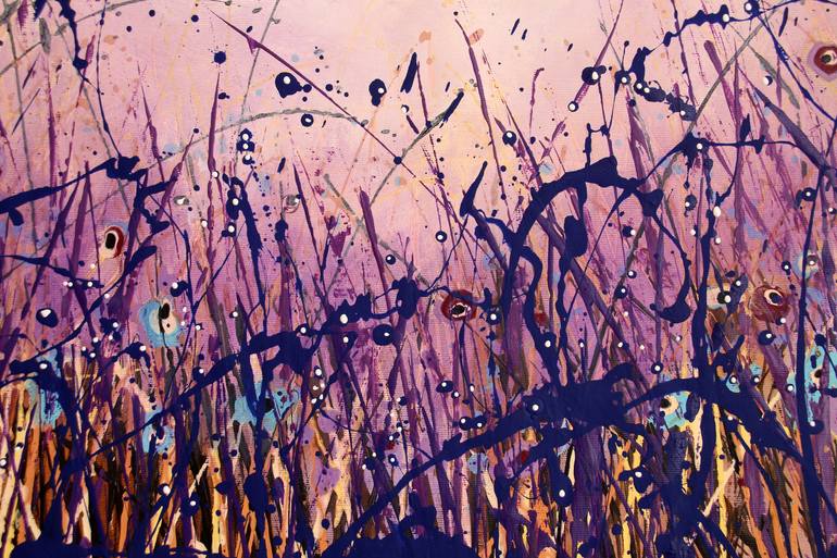 Original Abstract Floral Painting by Cecilia Frigati