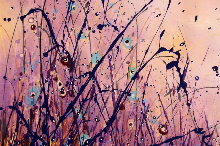 Original Abstract Floral Painting by Cecilia Frigati