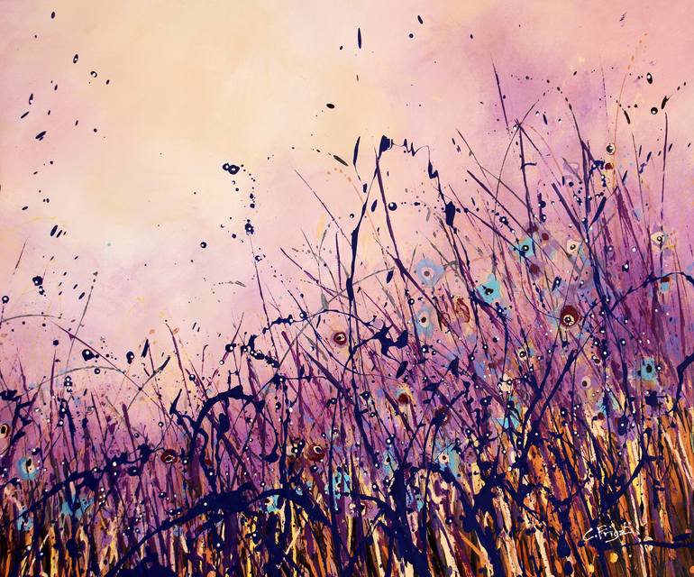 Original Abstract Floral Painting by Cecilia Frigati