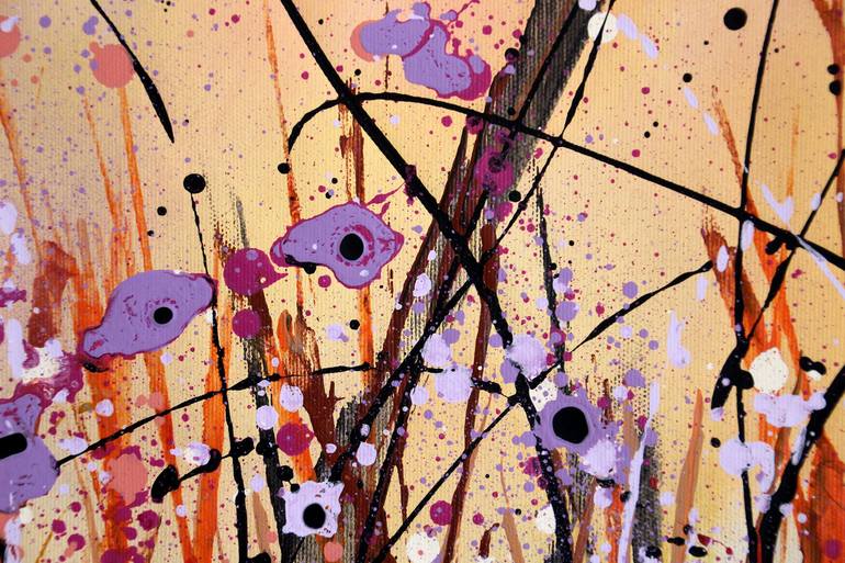 Original Abstract Floral Painting by cecilia frigati