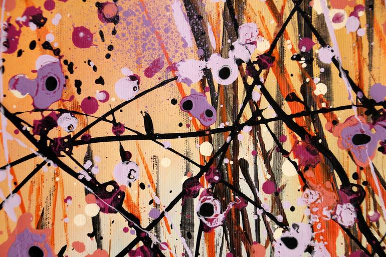 Original Abstract Floral Painting by cecilia frigati