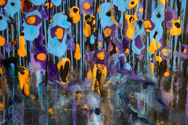 Original Abstract Floral Painting by Cecilia Frigati