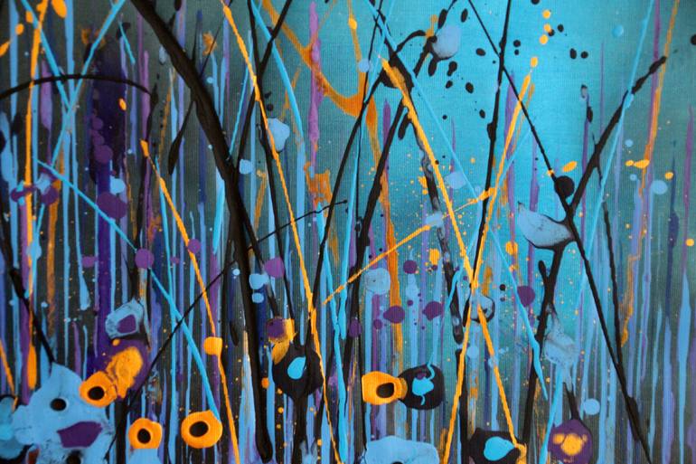 Original Abstract Floral Painting by Cecilia Frigati