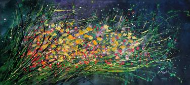 Original Abstract Expressionism Floral Paintings by cecilia frigati