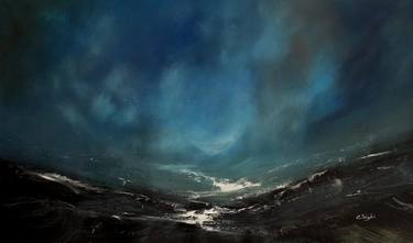 "Lights In The Dark" #1 - Large original abstract landscape thumb