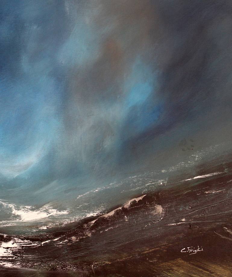 Original Abstract Landscape Painting by Cecilia Frigati
