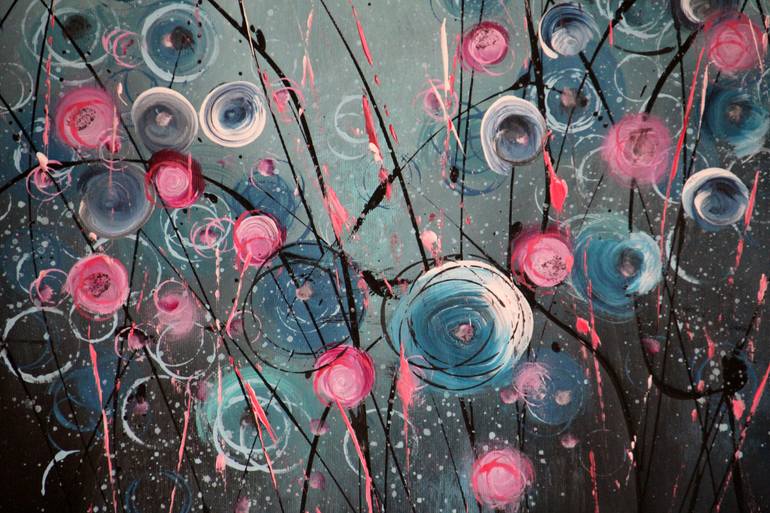 Original Abstract Floral Painting by Cecilia Frigati