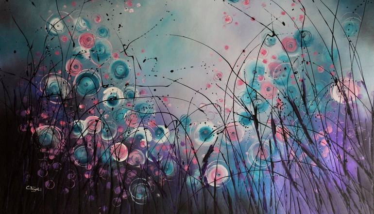 Original Floral Painting by cecilia frigati