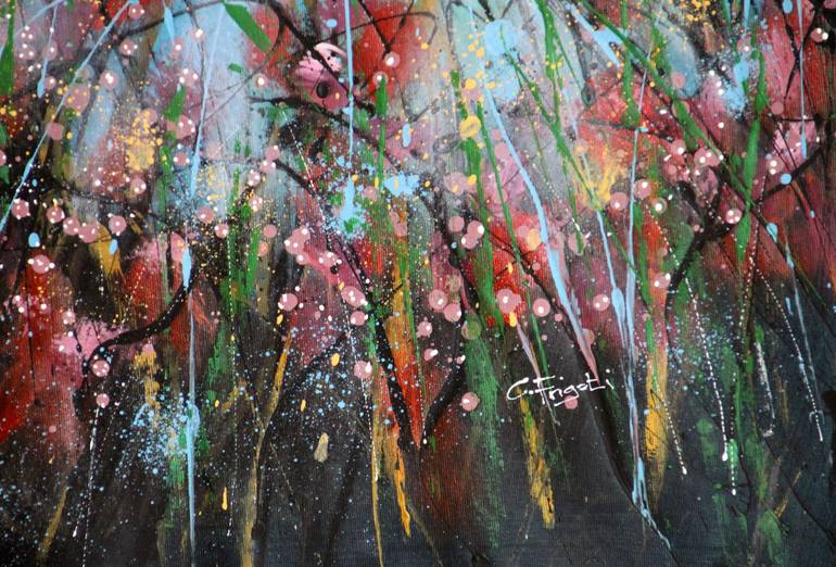 Original Abstract Floral Painting by cecilia frigati