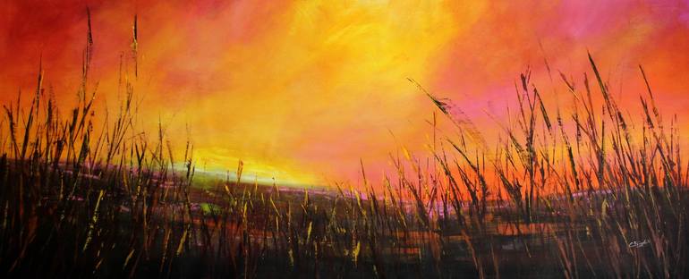 Original Abstract Landscape Paintings by Cecilia Frigati