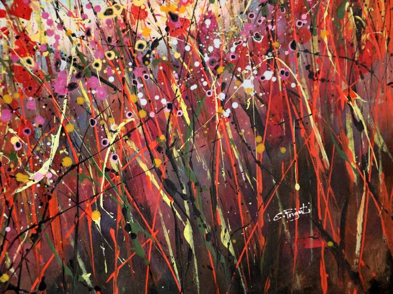 Original Abstract Nature Painting by cecilia frigati