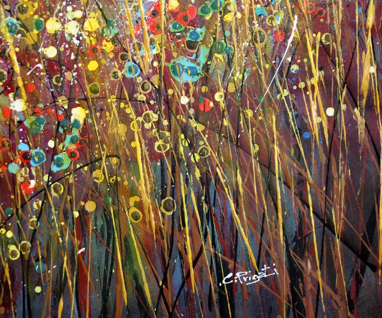Original Abstract Expressionism Nature Painting by cecilia frigati