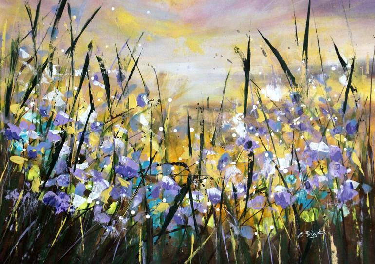 Original Abstract Expressionism Nature Painting by Cecilia Frigati