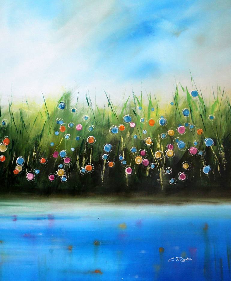 Original Minimalism Landscape Painting by Cecilia Frigati