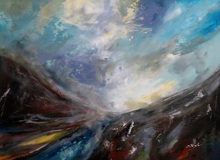 Original Landscape Painting by Cecilia Frigati | Abstract Art on Canvas | "Losing The Way" #1