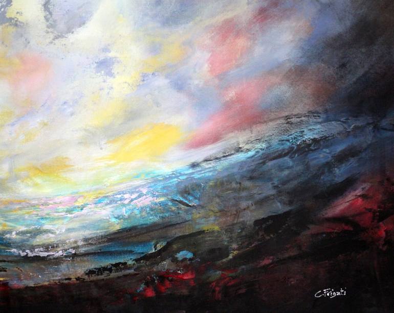 Original Abstract Landscape Painting by cecilia frigati