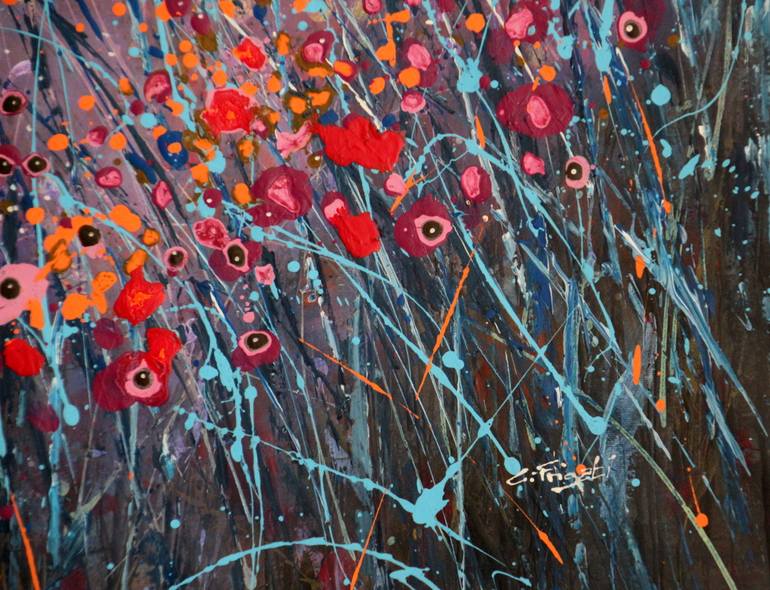 Original Abstract Expressionism Nature Painting by Cecilia Frigati