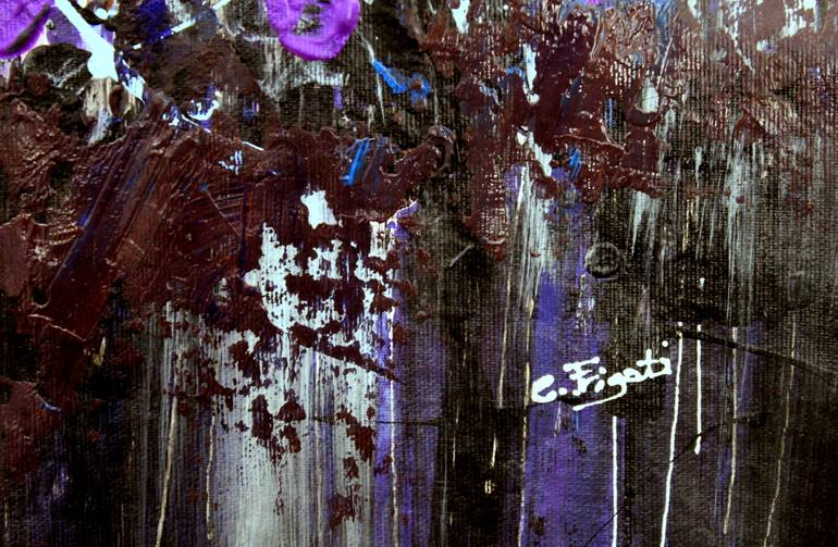 Original Abstract Expressionism Floral Painting by Cecilia Frigati