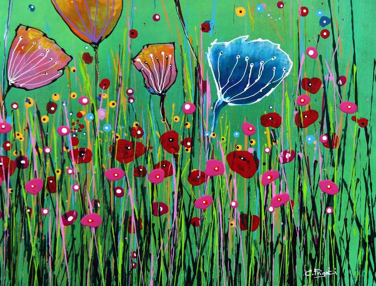 Original Contemporary Floral Painting by Cecilia Frigati