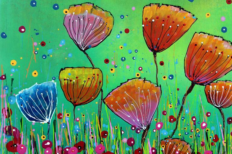 Original Contemporary Floral Painting by Cecilia Frigati