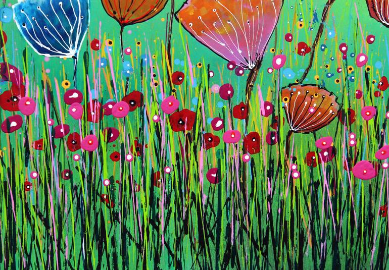 Original Contemporary Floral Painting by Cecilia Frigati