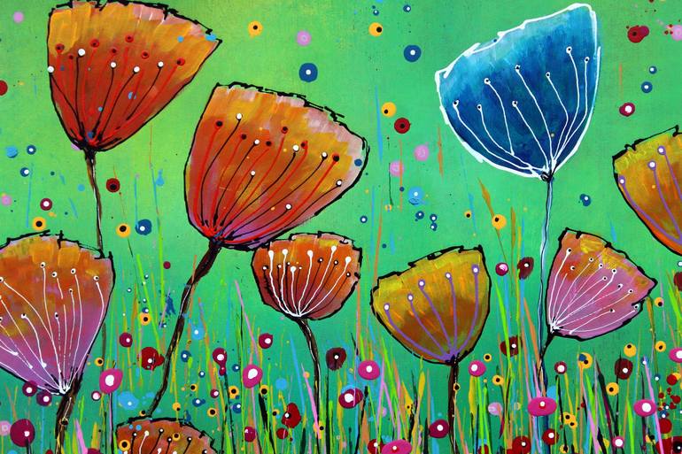 Original Contemporary Floral Painting by Cecilia Frigati