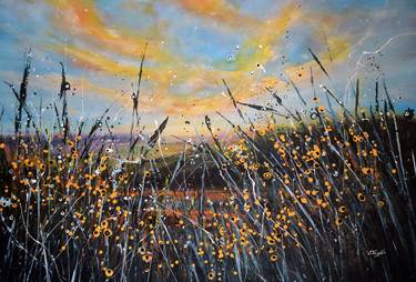 Original Abstract Expressionism Landscape Painting by Cecilia Frigati