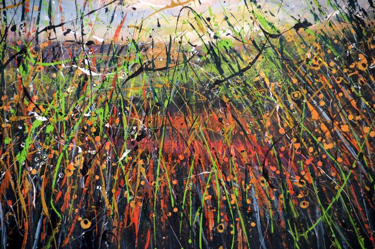 Original Abstract Expressionism Landscape Painting by Cecilia Frigati