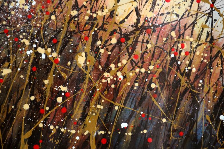 Original Abstract Floral Painting by Cecilia Frigati