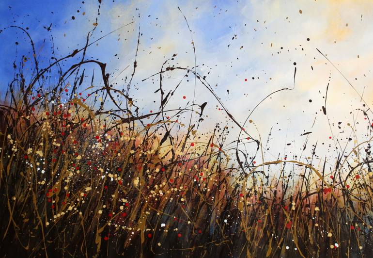 Original Abstract Floral Painting by Cecilia Frigati