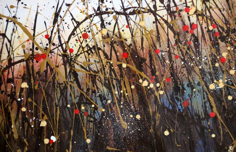 Original Abstract Floral Painting by Cecilia Frigati