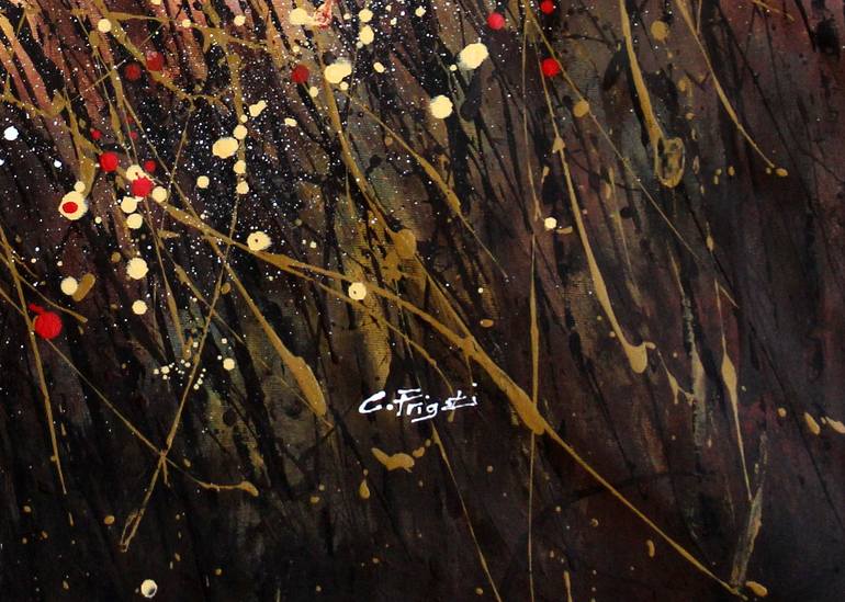 Original Abstract Floral Painting by Cecilia Frigati