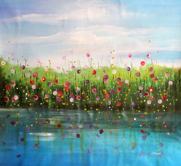 Original Minimalism Landscape Paintings by Cecilia Frigati