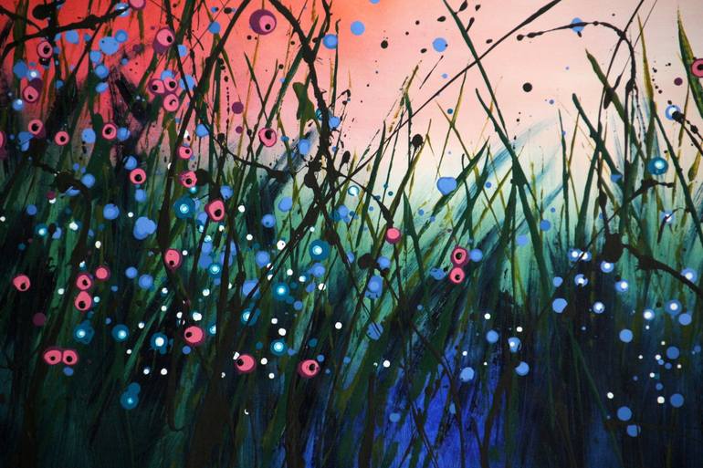 Original Abstract Floral Painting by Cecilia Frigati
